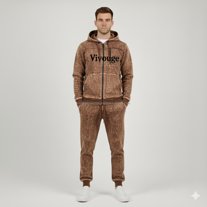 Chándales desgastados personalizados con diamantes de imitación para hombre, conjuntos de 2 Uds., sudaderas con capucha, chándales para correr, ropa informal, chándales de lana para invierno - Product Image 5