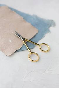 Tijeras italianas de silueta chapadas en oro de 24K, tijeras artesanales de acero inoxidable de alta calidad, tijeras de bordado de Color personalizado - Product Image 3