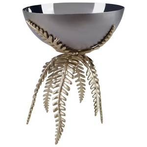 Bol à fruits décoratif fait à la main avec support, pièce maîtresse en métal pour table à manger, comptoir de cuisine et décoration de la maison - Product Image 3