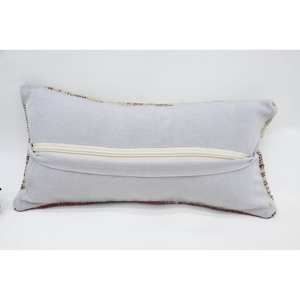 Oreiller en laine Patchwork Kantha Beige de luxe 8x16 pouces coussin décoratif Vintage moelleux brodé imprimé pour sol de canapé - Product Image 4