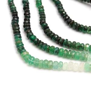 Perle Rondelle Facettée en Émeraude Naturelle de Qualité AAA, Teinte Verte, 3-4mm, Pierre Précieuse en Vrac pour la Fabrication de Bijoux, Traitée Thermiquement et Taillée - Product Image 6