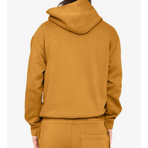 Jersey liso de invierno/Sudadera con capucha de canguro para hombres y mujeres Mezcla de algodón Streetwear Sudadera con capucha con estampado de gran tamaño de peso pesado - Product Image 2