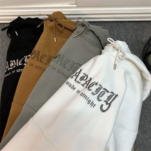 Sweat-shirt à capuche pour homme personnalisé de haute qualité avec logo brodé et coupe épaules tombantes OEM/ODM - Product Image 6