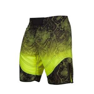 Pantalones cortos de MMA personalizados de alta división Compresión de sublimación completa Hombres Grappling Entrenamiento Ropa deportiva de secado rápido Pantalones cortos de MMA - Product Image 6