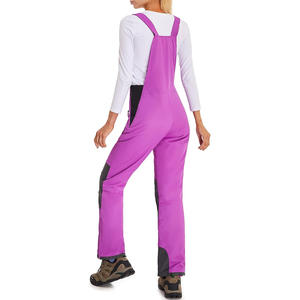 Ropa de esquí de invierno personalizable para mujer, pantalones con pechera transpirables impermeables, Impresión de logotipo de Etiqueta Privada, cremallera a prueba de viento calentada - Product Image 6