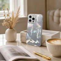 Coque de téléphone en TPU holographique irisé, antichoc, transparente, avec protection de l'appareil photo pour Samsung Galaxy S26 S26+ S24 S24+