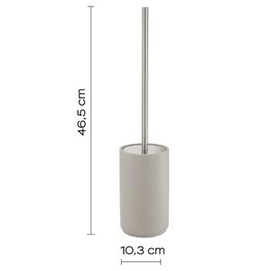 Porta scopino da bagno Free-Standing serie Procida Color cemento grigio con ciuffo di setola ciuffo accessori da bagno - Product Image 3