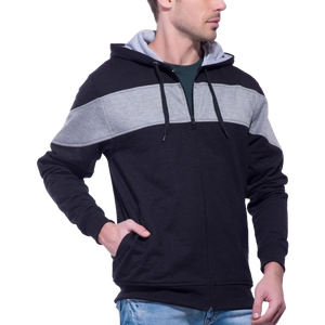 2025 nuevo diseño de los hombres de moda personalizada de la mejor calidad de los hombres sudaderas con capucha de manga completa de Color sólido de los hombres de lana/poliéster sudaderas con cremallera - Product Image 4