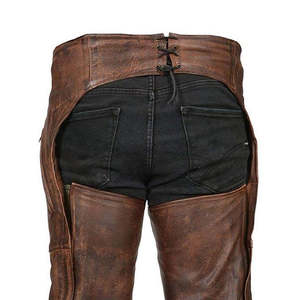 Polainas Completas de Equitación con Panel Elástico para Hombre y Mujer en Cuero Genuino de Vaca Instrumentos de Herrador Veterinario - Product Image 6