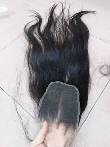 Cabello humano virgen 100% vietnamita HD encaje 2x6 4x6 Cierre de parte central 22 pulgadas longitud estirada Color Natural recto - Product Image 2