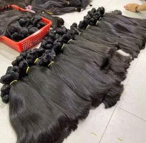 Extensiones de Cabello Virgen Remy de Alta Calidad, Tejidas a Mano por Donantes Indios, Sin Caída, Pre-Adheridas, para una Cabeza Completa, Onduladas y Lisas - Product Image 3