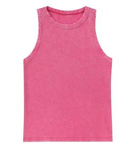 Buy Wholesale Customizable Summer Casual Slim Fit Sleeveless Crop Tops Ladies Vest Sun Faded Ribbed Women Tank Top - Product Image 5