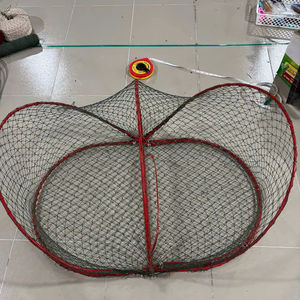 Nasse à Calamar Pliable Haute Qualité et Haute Résistance à Double Nœud, en Acier Galvanisé et Filet PE, pour la Pêche aux Poulpes et aux Homards - Product Image 1