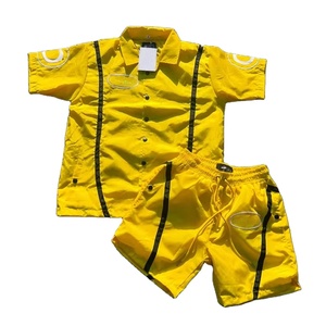 Summer <b>Beach</b> Custom Knitted Breathable <b>Windbreaker</b> Polo Shirts & Shorts Set for Men with Front Logo-Streetwear - Product Image 1