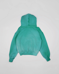 OEM Custom High Quality Streetwear Men's Fleece Blank Pullover Hoodie <b>Sun</b> Faded Distressed Acid Wash Hoodies - Product Image 2
