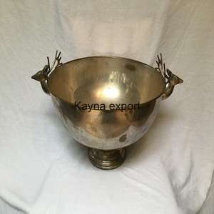 Artesano indio hecho a mano estilo ciervo aluminio champán cubo níquel chapado elegante diseño lluvia ciervo encimera Bar conjuntos - Product Image 4