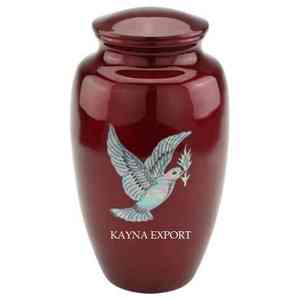 Urne funéraire en métal bleu brillant, nouveau design, en aluminium, pas cher, à vendre, dernier design, fournitures funéraires, urne en métal - Product Image 5