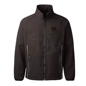 Outdoor Use Stand Collar Durable And Comfortable <b>Men</b> <b>Soft</b> <b>Shell</b> <b>Jacket</b> With High Quality Material - Product Image 1