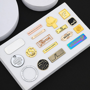 Custom Zinc Alloy Die-Cast Metal Logo Badge for Garment Caps Bags Jeans Hang <b>Tags</b> - Product Image 1