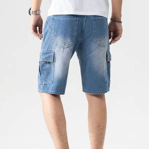 À la mode personnalisé hommes court bleu Jeans marque vêtements été Shorts mâle fabriqué au Pakistan Jeans Shorts - Product Image 2