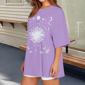 T-shirt pour femme en coton respirant, grande taille, décontracté, haute performance, uni - Product Image 3