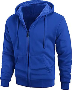 Sweat à capuche zippé en polaire uni pour homme, best-seller en ligne, qualité supérieure, prix bas, 2026 ODM Basics, coton mélangé, coupe ajustée - Product Image 4