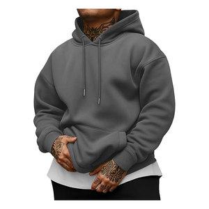 Personalizable Poliéster/Algodón French Terry Winter Plain Dyed Tech Sporty Blank Soft Light Weight Unisex Pullover Hombres Sudadera con capucha - Product Image 3