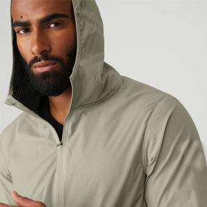Chaqueta cortavientos con capucha impermeable para hombre, abrigo deportivo al aire libre ligero y resistente al viento con tela transpirable - Product Image 2