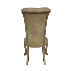 Ensemble de salle à manger de Style français, Table et chaise sculptées antiques en Champagne peintes, conçues pour l'intérieur de la maison de Style européen - Product Image 6