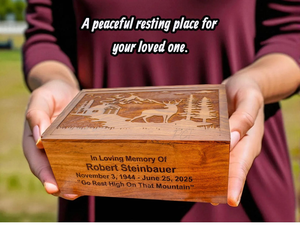 Grande urne de crémation en palissandre pour cendres adultes Boîte d'urne commémorative artisanale boîte à souvenirs commémorative pour urnes de cendres humaines à enterrer - Product Image 3