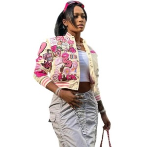 Chaquetas universitarias de mujer de alta calidad con diseño elegante última venta al por mayor por encargo casual - Product Image 1