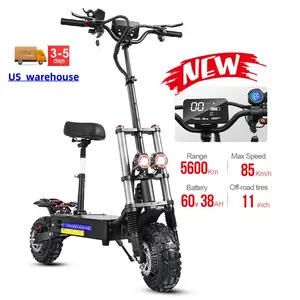 11 Inch E Xe Tay Ga 60V 5600W Động Cơ Kép Điện Xe Tay Ga Off Road Patinete Electrico De Xe Tay Ga Electrique Trotinette Electrique