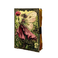 Journal en cuir de fée imprimé Grimoire fait à la main livre des ombres avec serrure journal intime de sorcellerie mystique