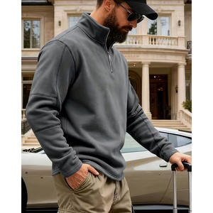 เสื้อฮู้ดดี้คอตั้ง แขนยาว ซิป ¼  ผ้าฝ้าย 100% ระบายอากาศได้ดี  แบบสวมหัว  สำหรับทุกเพศ  รับสกรีนโลโก้ตามแบบ  ผลิตโดยผู้ผลิตและออกแบบโดยผู้เชี่ยวชาญ - Product Image 5