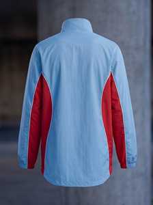 Anorak Largo Azul Cielo y Rojo, Anorak Ripstop con Logotipo Personalizado OEM, Ropa Urbana Unisex de Fábrica - Product Image 4
