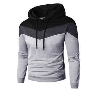 Sweat à capuche décontracté à capuche pour homme, nouvelle mode d'hiver, patchwork de couleurs, ensemble en polaire, design tendance 2026 - Product Image 1