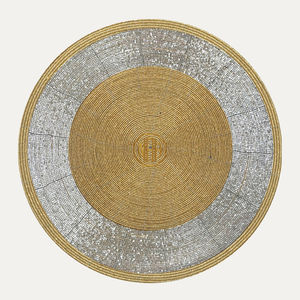 Beaded <b>Placemats</b> Artisan Handcrafted Round Linen Anti-Slip Home <b>Dining</b> Mat Events Exporter Factory Direct Bulk Wholesale - Product Image 6