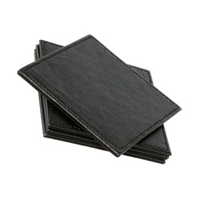 Posavasos de cuero PU con logotipo personalizado, Juego de 4 posavasos para taza de té - Product Image 1