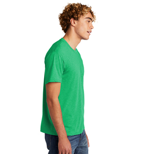 Camiseta de Cuello Redondo Unisex, Camiseta de Mezcla Triple, Verde - Product Image 3