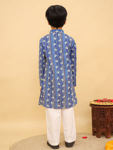 Niños Algodón Kurta Pijama Conjunto Indio Estilo Casual Vestido de Novia para Niños - Product Image 5