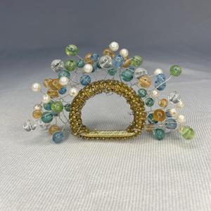 Servilleteros florales de acero inoxidable de calidad superior, acento de mesa de cena de aniversario de boda para el hogar y hoteles en oferta - Product Image 1