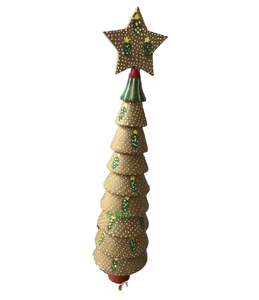 Handcrafted Kashmir Christmas <b>Tree</b> <b>Stand</b> Accessories In Vibrant Paper Mache Style With Timeless Appeal - Product Image 5