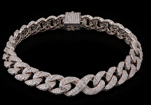 Pulsera de Eslabones Cubanos con Diseño de Diamantes para Hombre y Mujer, Joyería para Fiestas y Uso Diario - Product Image 2