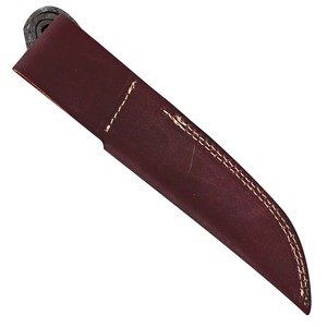 Cuchillo de cocina de acero de Damasco alto medieval antiguo hecho a mano calidad hoja de acero al carbono Funda de cuero para caza OEM - Product Image 3