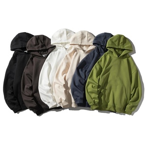 Vente en gros Impression personnalisée Pull lourd 100% coton Sweat à capuche décontracté Sweat unisexe avec poche Sweats à capuche imprimés bouffants - Product Image 6