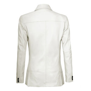 Chaqueta Blazer de Piel de Oveja Genuina para Mujer, Estilo Elegante y Moderno, Estilo Motociclista, Tinte Liso, Cierre Cruzado, Resistente al Viento y Transpirable - Product Image 6
