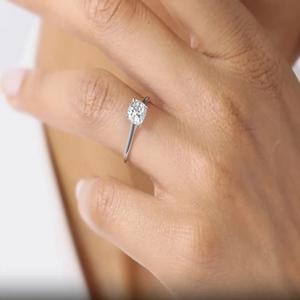 Bague en diamant cultivé en laboratoire coussin IGI 10K laboratoire en or blanc massif créé bijoux en diamant F couleur VS1 clarté pour la fabrication de bijoux - Product Image 3