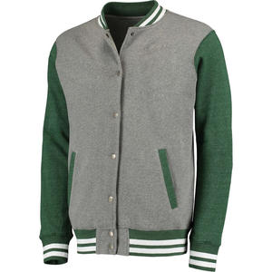 Chaqueta universitaria informal urbana personalizada para hombre 2024, forro interior de lana de algodón y poliéster, parche cómodo, insignia flocada, Letterman - Product Image 1