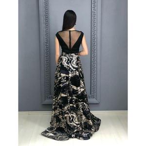 Stelle da donna con Glitter oro stampato anteriore posteriore Tulle scollato Bdr8133 8133 - Product Image 4