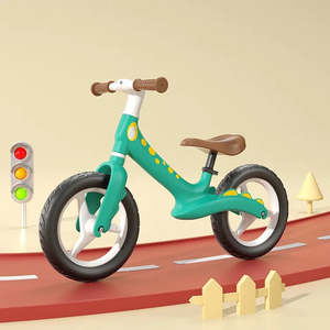 Vélo d'équilibre pour enfants Mini Rider 12 pouces en nylon léger vert - Product Image 1